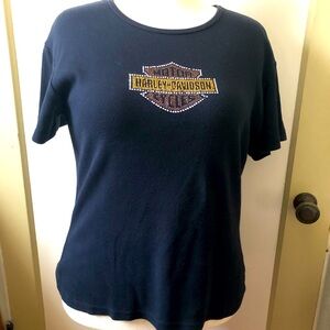 Harley-Davidson Bling Black Women's Top